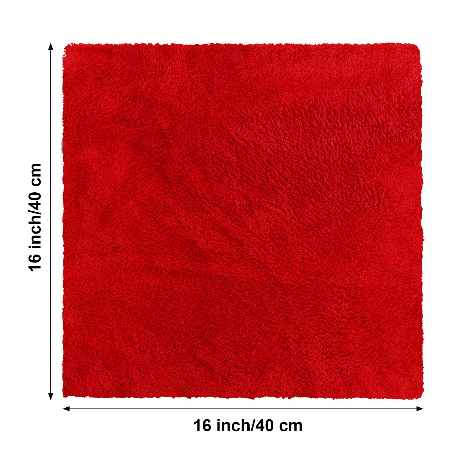 Shimeyao red microfiber towel dries quickly and helps prevent scratches.