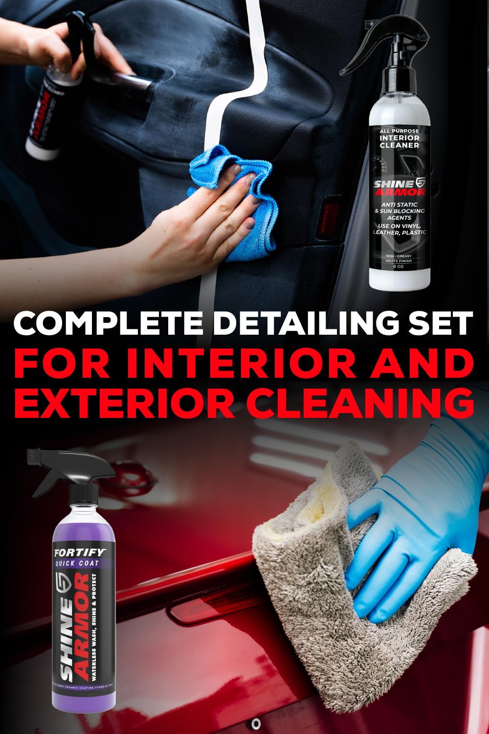 SHINE ARMOR dashboard and seats feel renewed after interior cleaning session.