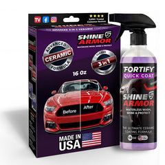 SHINE ARMOR Fortify Quick Coat bottle front for rapid detailing.