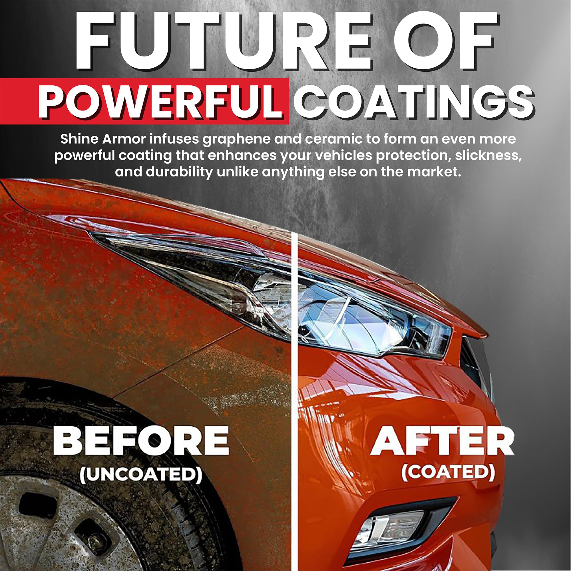 SHINE ARMOR Graphene coating application on car panel shows fast results