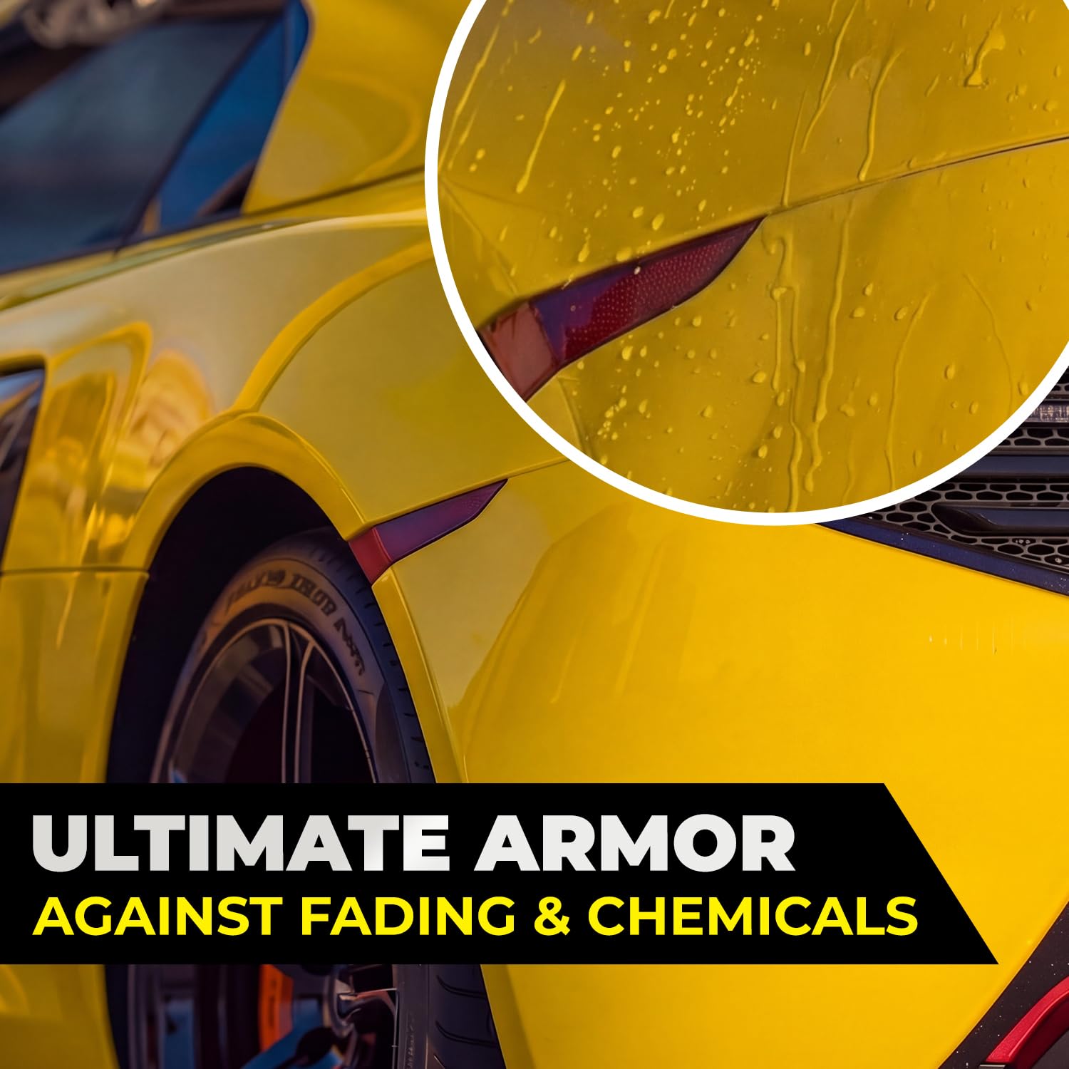 SHINE ARMOR nanotechnology car wax formula highlights advanced protection and streak free results.