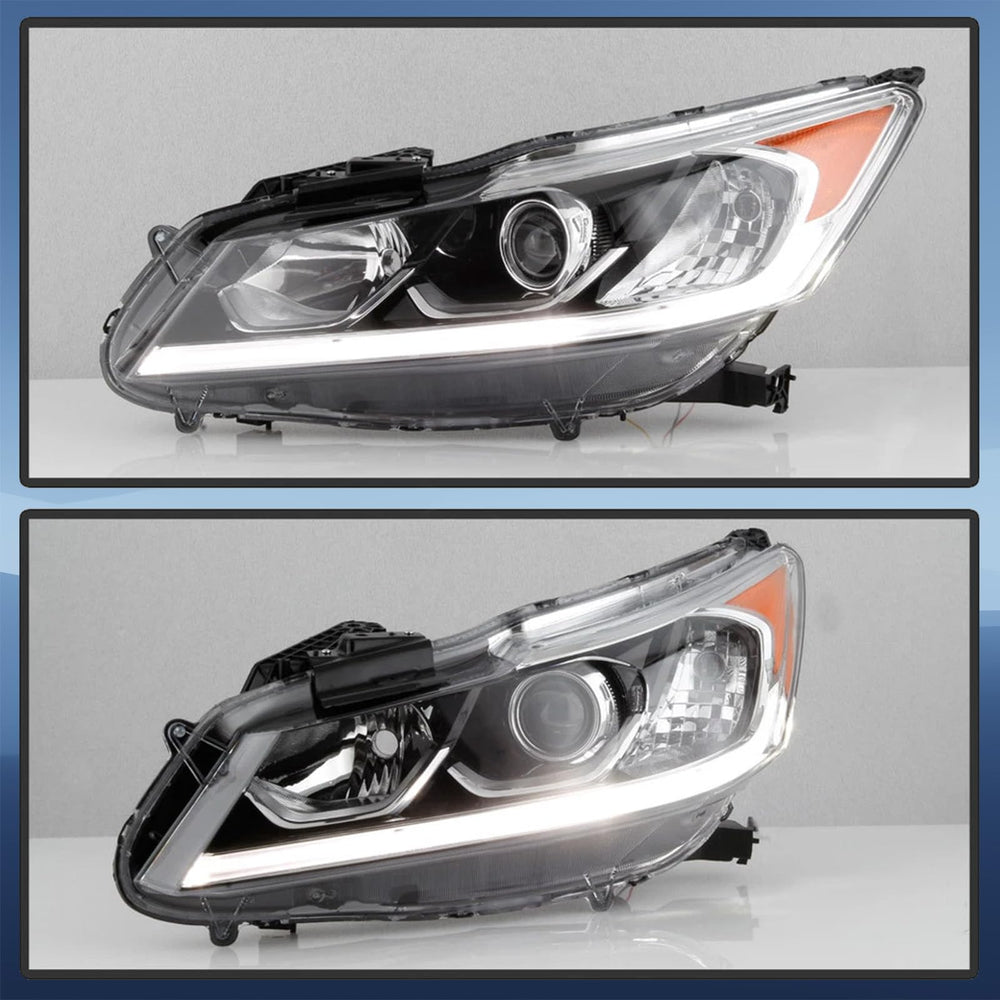 SHINESELL chrome housing with amber reflector provides factory-style appearance.