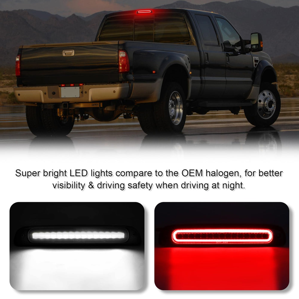 SHINEFIT 3rd brake light shown from rear view emphasizing night illumination