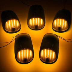 SHINEFIT amber smoked cab light for Ram 2500 side view demonstrates rugged styling and improved signaling.