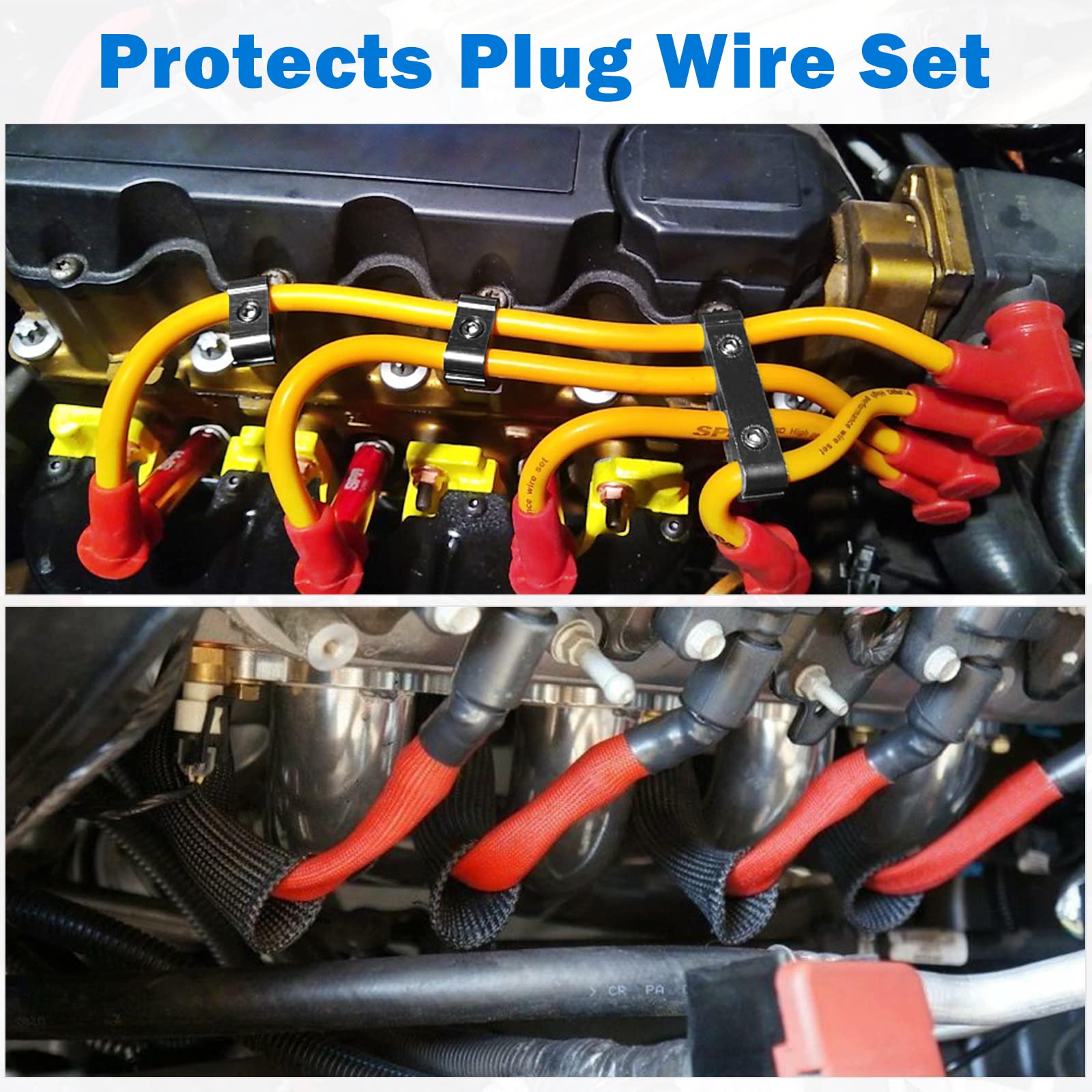 SHINEHOME 8pc boot protector set preserves boot integrity near exhaust.