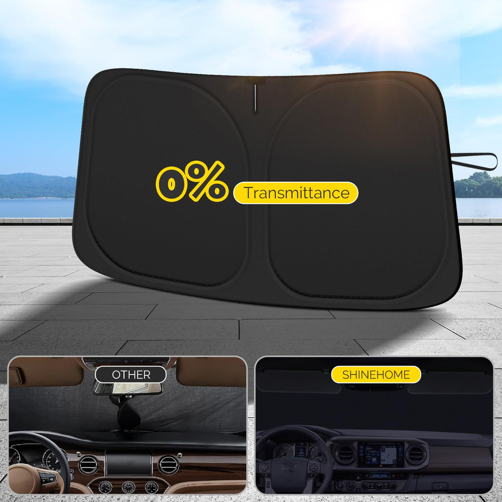 SHINEHOME Camry windshield sun shade protects dashboard from sun damage