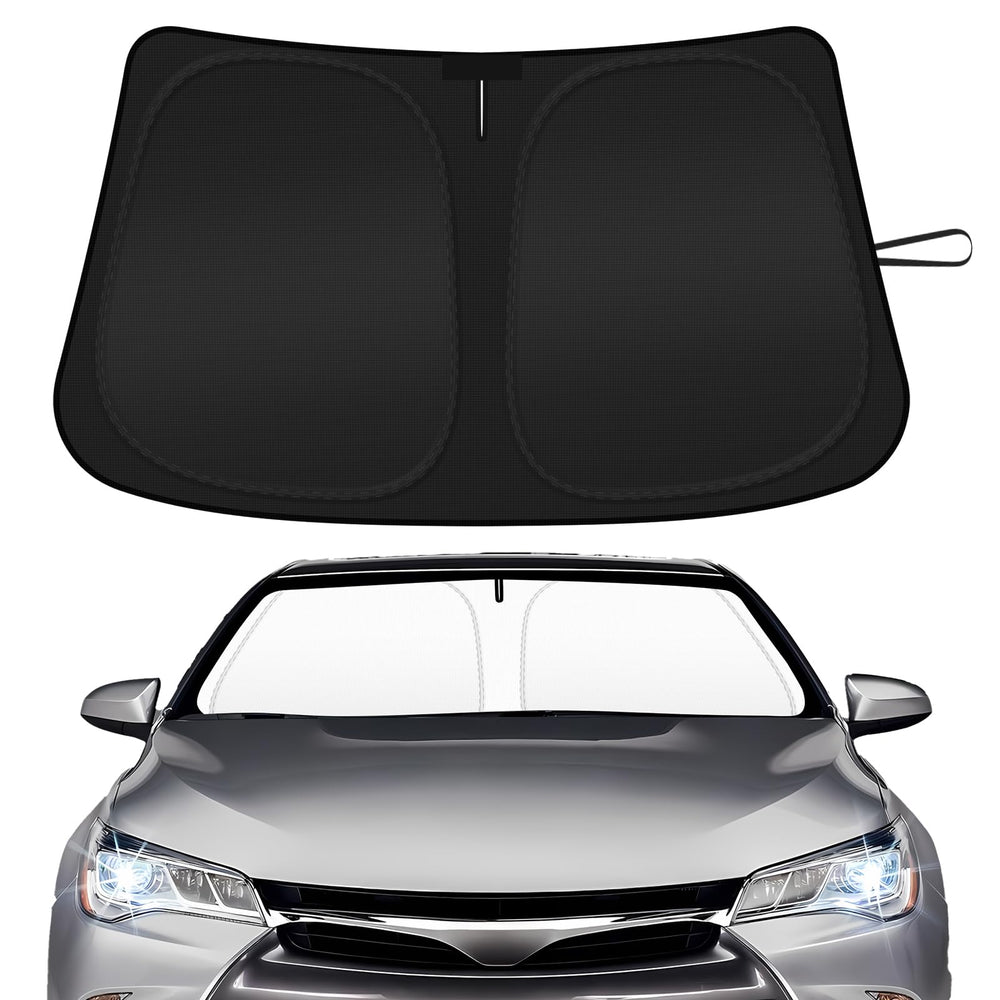 SHINEHOME Camry windshield sun shade front view blocks heat and UV