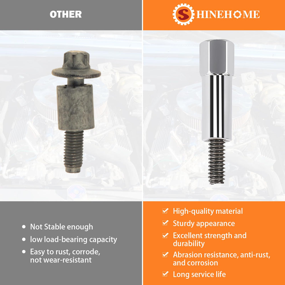 SHINEHOME Chevy 350 valve cover bolts 1/4-20 thread ensure a precise, stable fit.