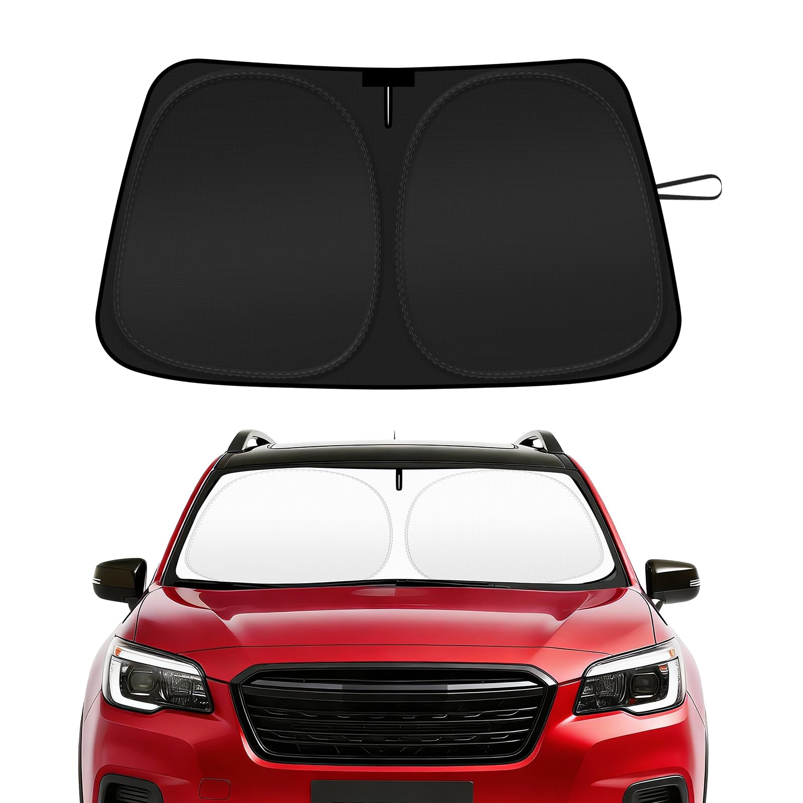 SHINEHOME Forester front windshield sun shade blocks glare for a cooler cabin