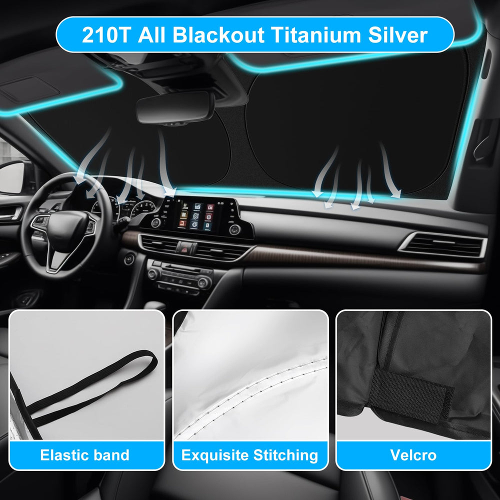SHINEHOME Accord sunshade blocks UV rays for cooler interior