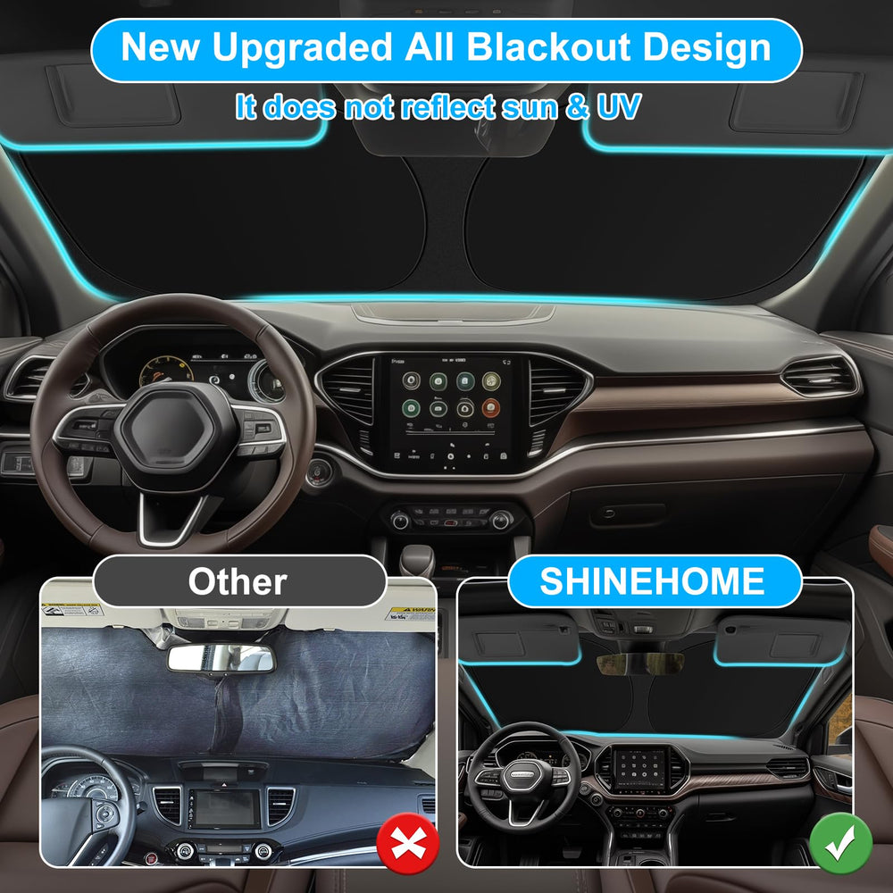 SHINEHOME Cherokee sunshade folds for compact storage after use