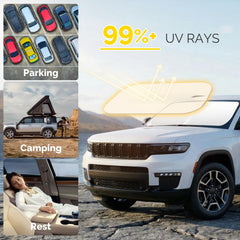 SHINEHOME Cherokee sunshade uses reflective fabric to block heat and UV