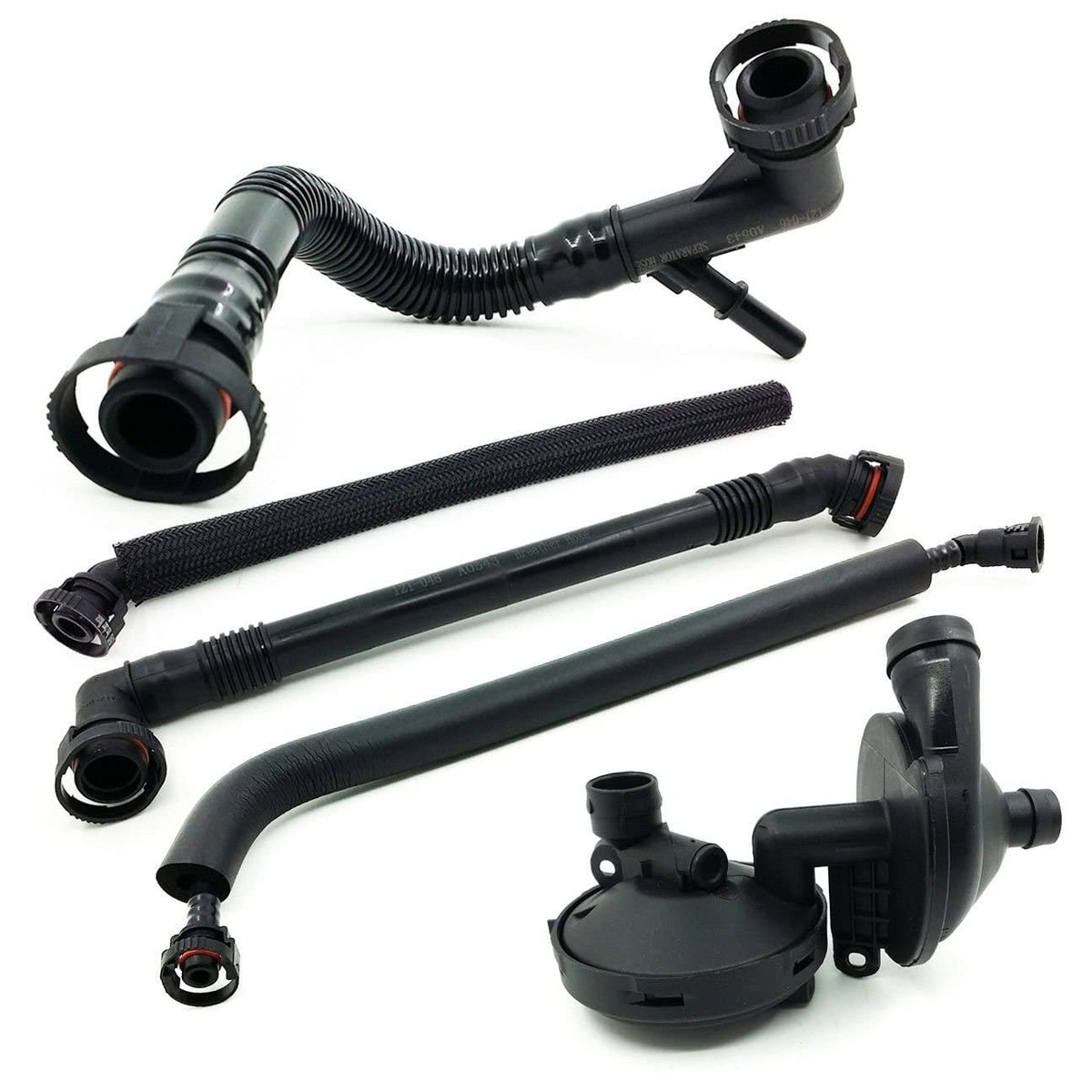 SHINEHOME PCV hose kit for BMW E46 front view, ready for reliable crankcase ventilation.