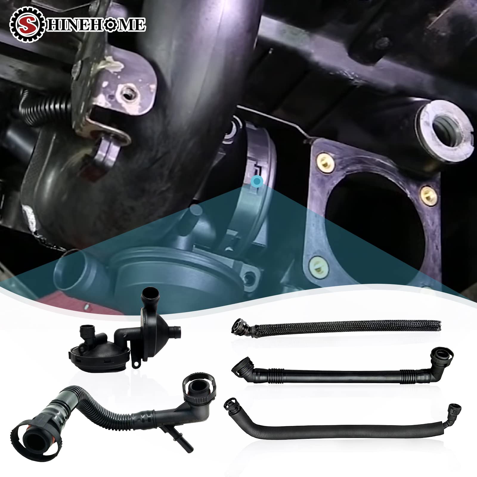 SHINEHOME packaging includes the hose kit and clear warranty information.