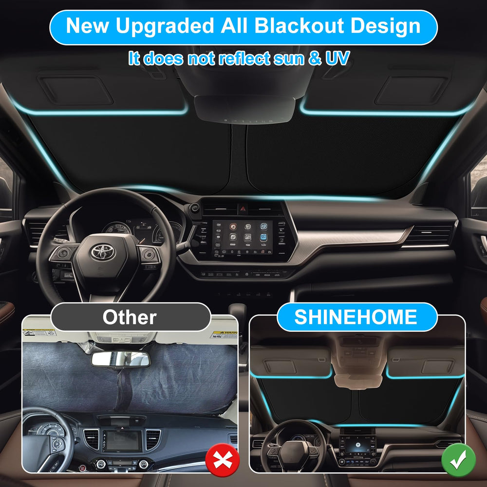 SHINEHOME Rav4 sunshade 210T fabric shows premium durability and heat blocking.