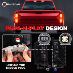 SHINEHOME Silverado tail light is IP68 waterproof for all-weather use.