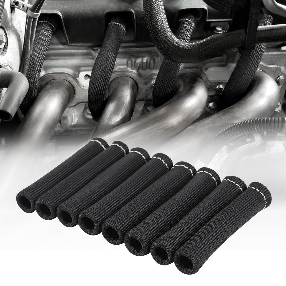 SHINEHOME spark plug boot sleeve with 6 inch length providing heat protection for boots