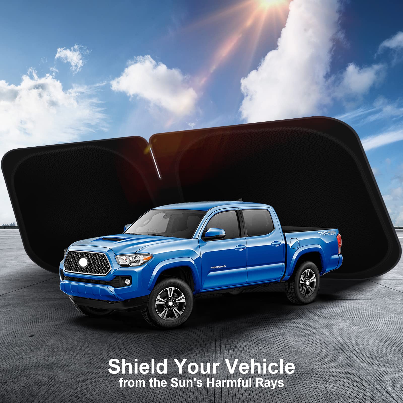 SHINEHOME Tacoma sun shade makes a thoughtful gift for car enthusiasts.