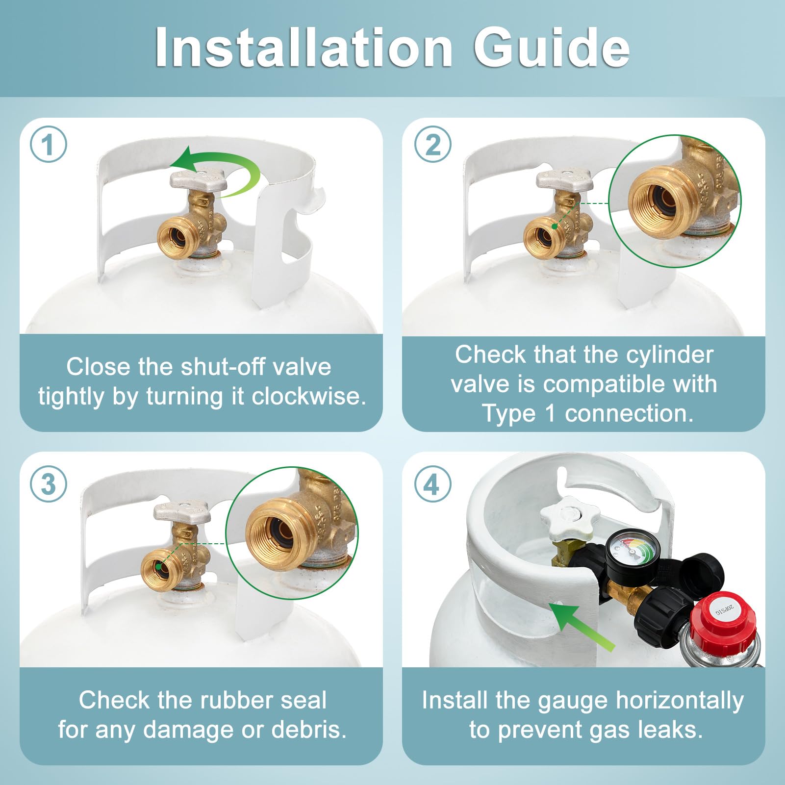 SHINESTAR brass construction for durable, air tight connections