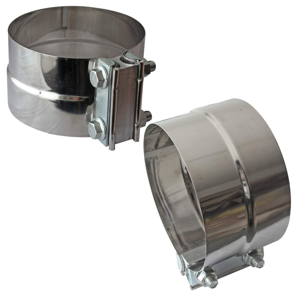 Shineyoo 2-pack 5in exhaust clamp pack for secure 360-degree seal