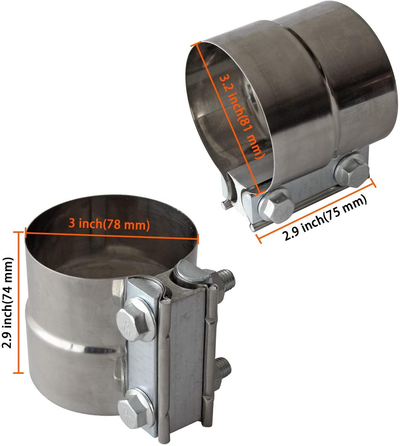 Shineyoo 3in side view highlighting universal fit for 3-inch pipes.