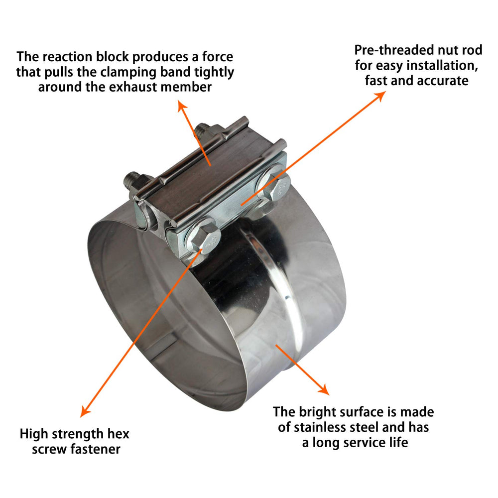 Shineyoo exhaust clamp bolts and nuts assembly enables easy install