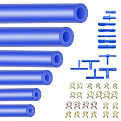 Shineyoo silicone vacuum hose kit blue tubing laid out 10ft for easy routing