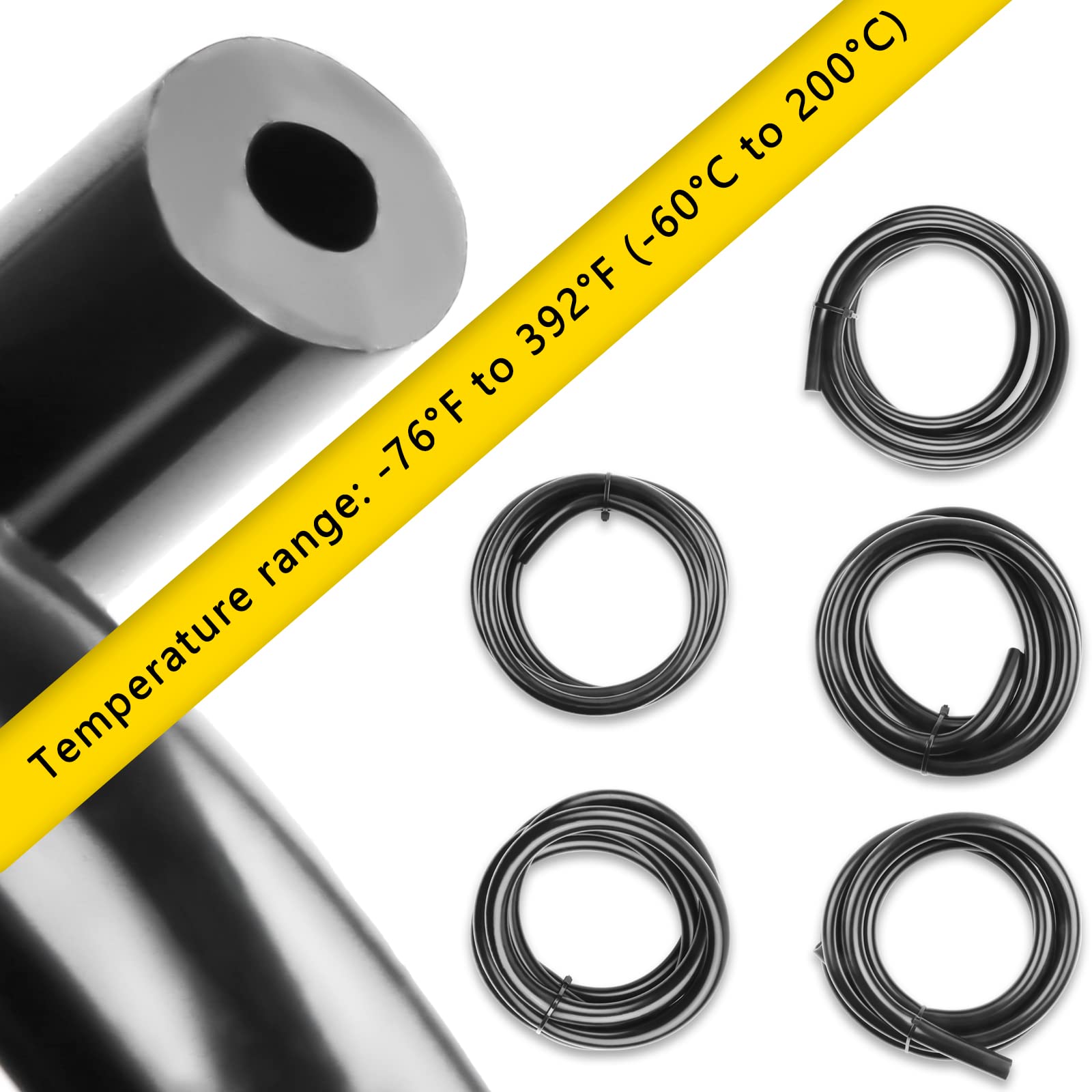 Shineyoo vacuum hose suitable for engine bay, automotive, marine, and DIY piping.