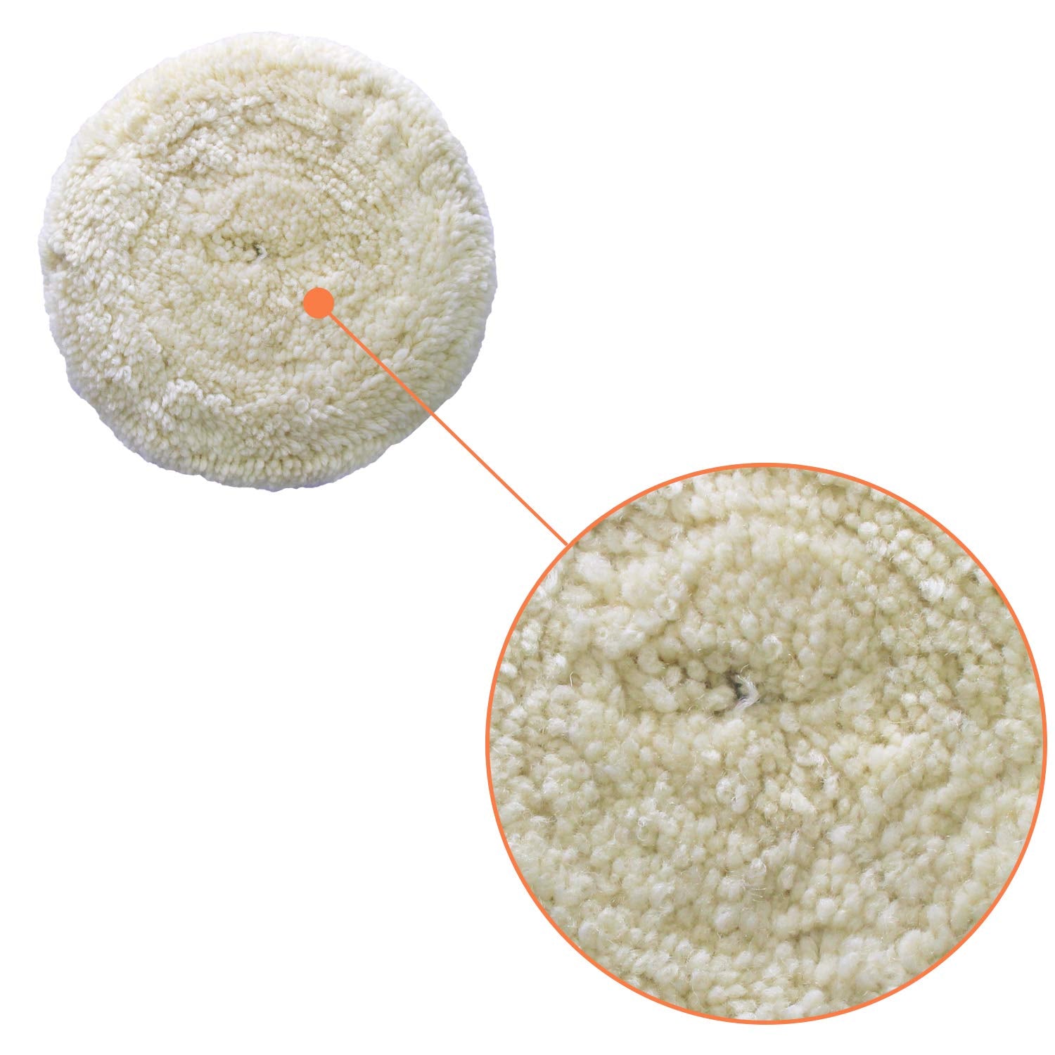 Shineyoo wool buffing pad in action on a car for refined finish