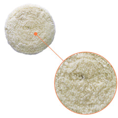 Shineyoo wool buffing pad in action on a car for refined finish