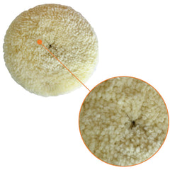 Shineyoo wool buffing pads attached to a polisher illustrate quick screw-on compatibility via 3M adaptor.