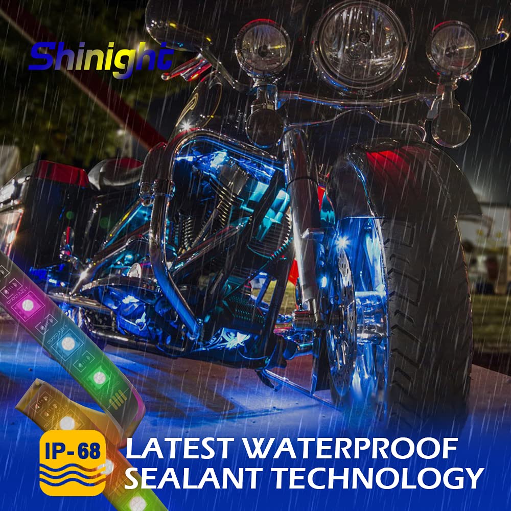 SHINIGHT IP67 waterproof housing protects lights from rain and dust during rides.