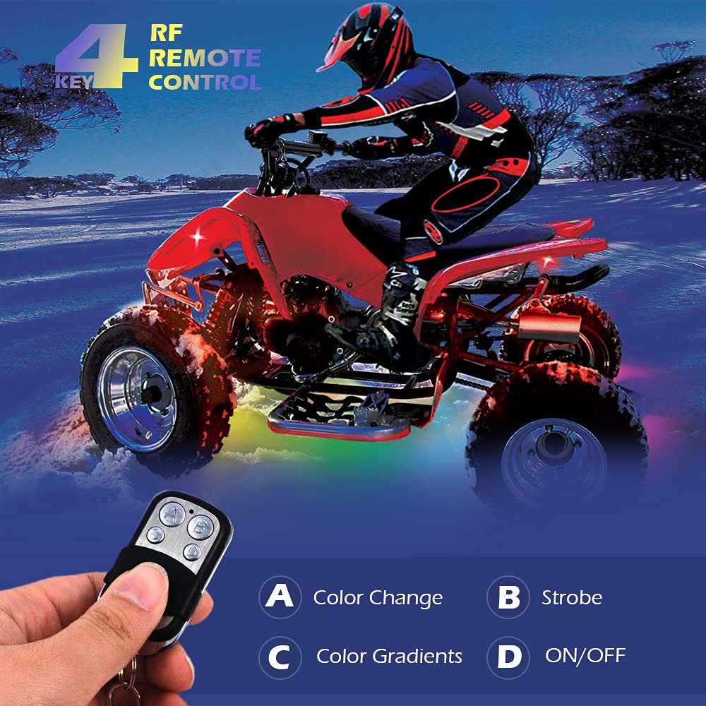 SHINIGHT RGB LED lights synchronize with music for dynamic rides and events.