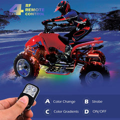 SHINIGHT RGB LED lights synchronize with music for dynamic rides and events.