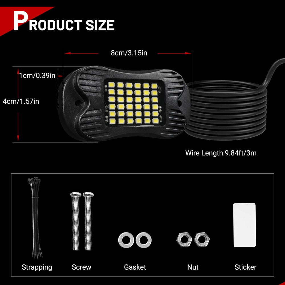SHINIGHT rock light mounted on SUV underbody for enhanced safety in poor weather