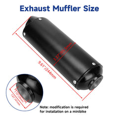 SHIQINHA muffler clamp-attachment illustrating secure, slide-on installation for quick setup.