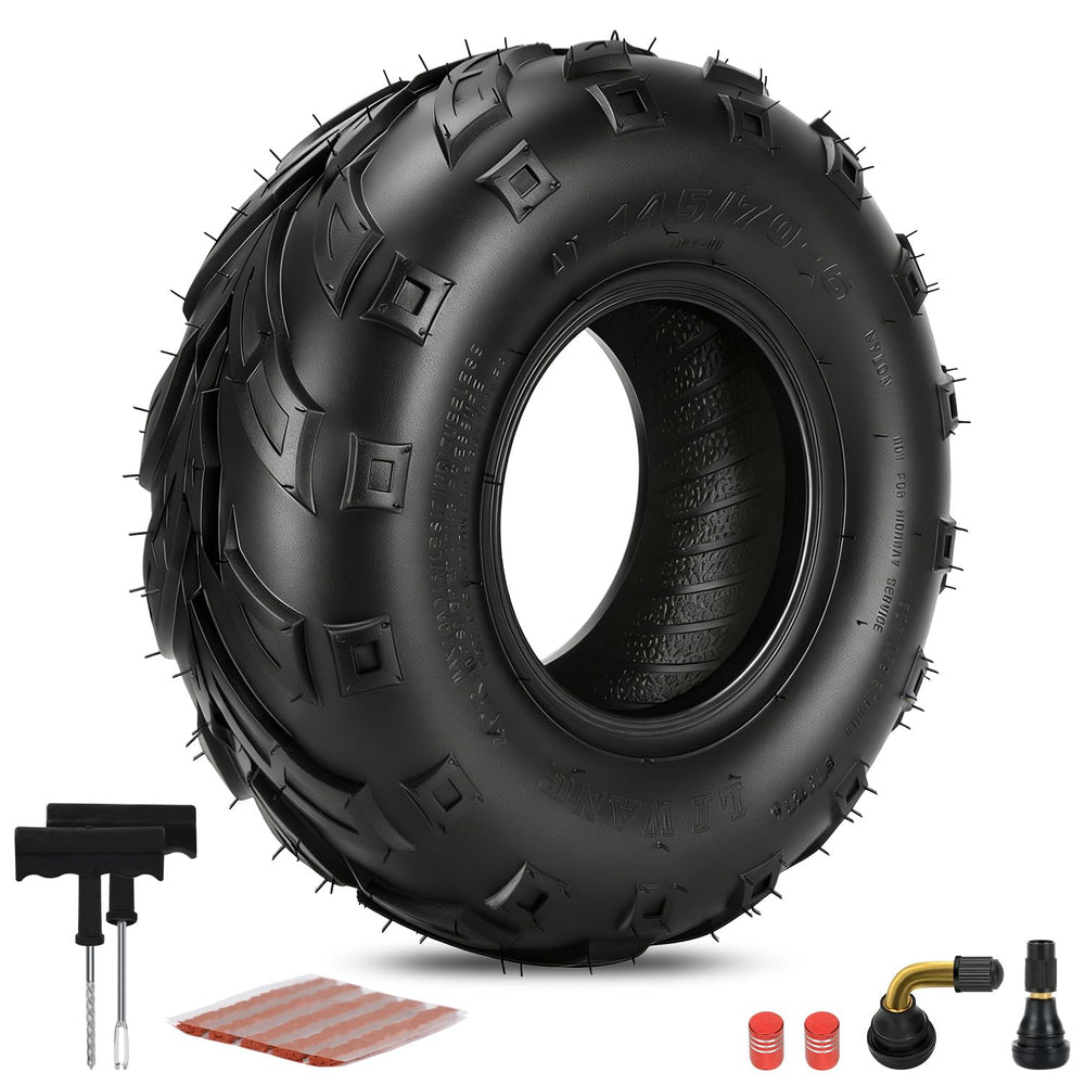 SHIQINHA 145/70-6 tire side view for reliable mini bike fitment