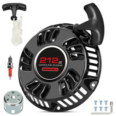 SHIQINHA 212 pull start assembly on engine for reliable starts.