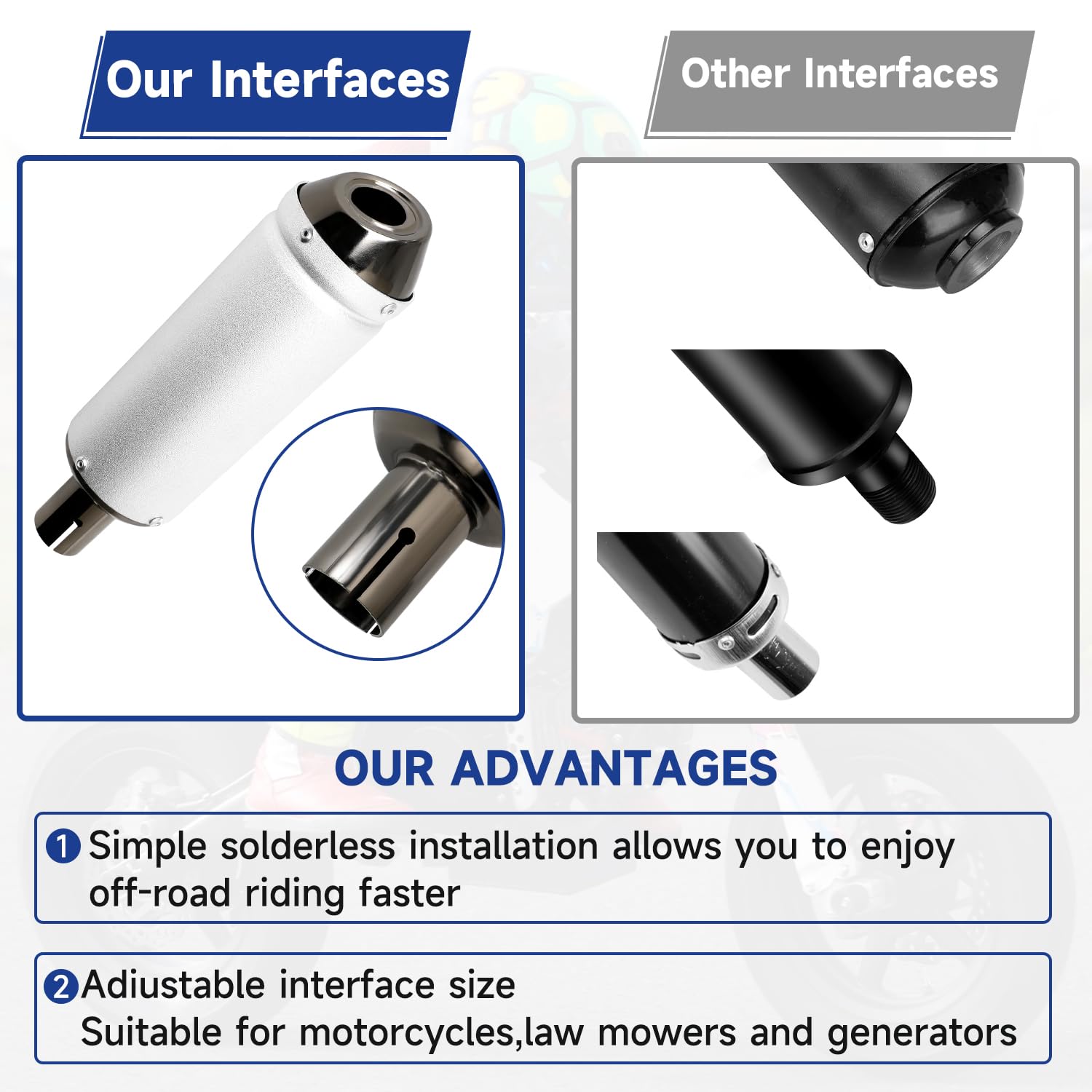 SHIQINHA muffler clamp attachment for secure fit
