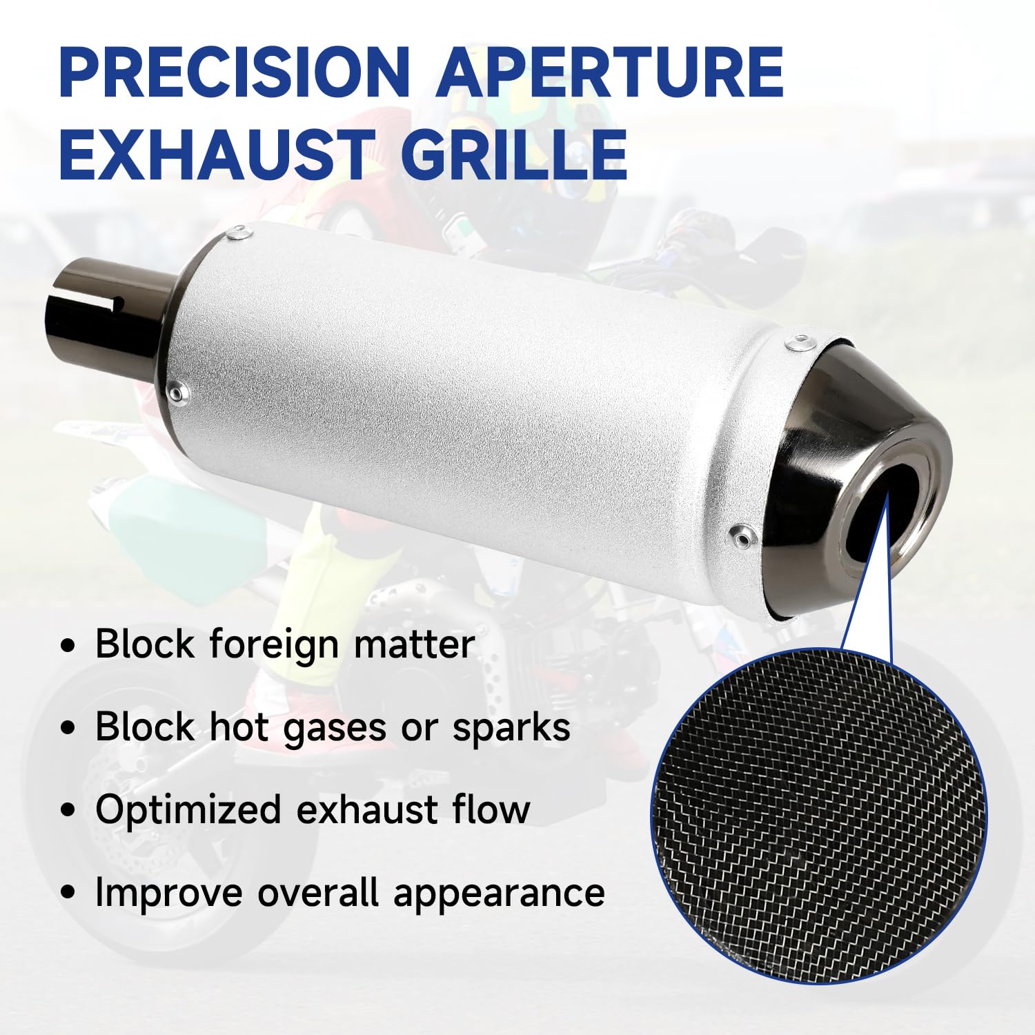 SHIQINHA silencer render highlighting reduced exhaust harshness
