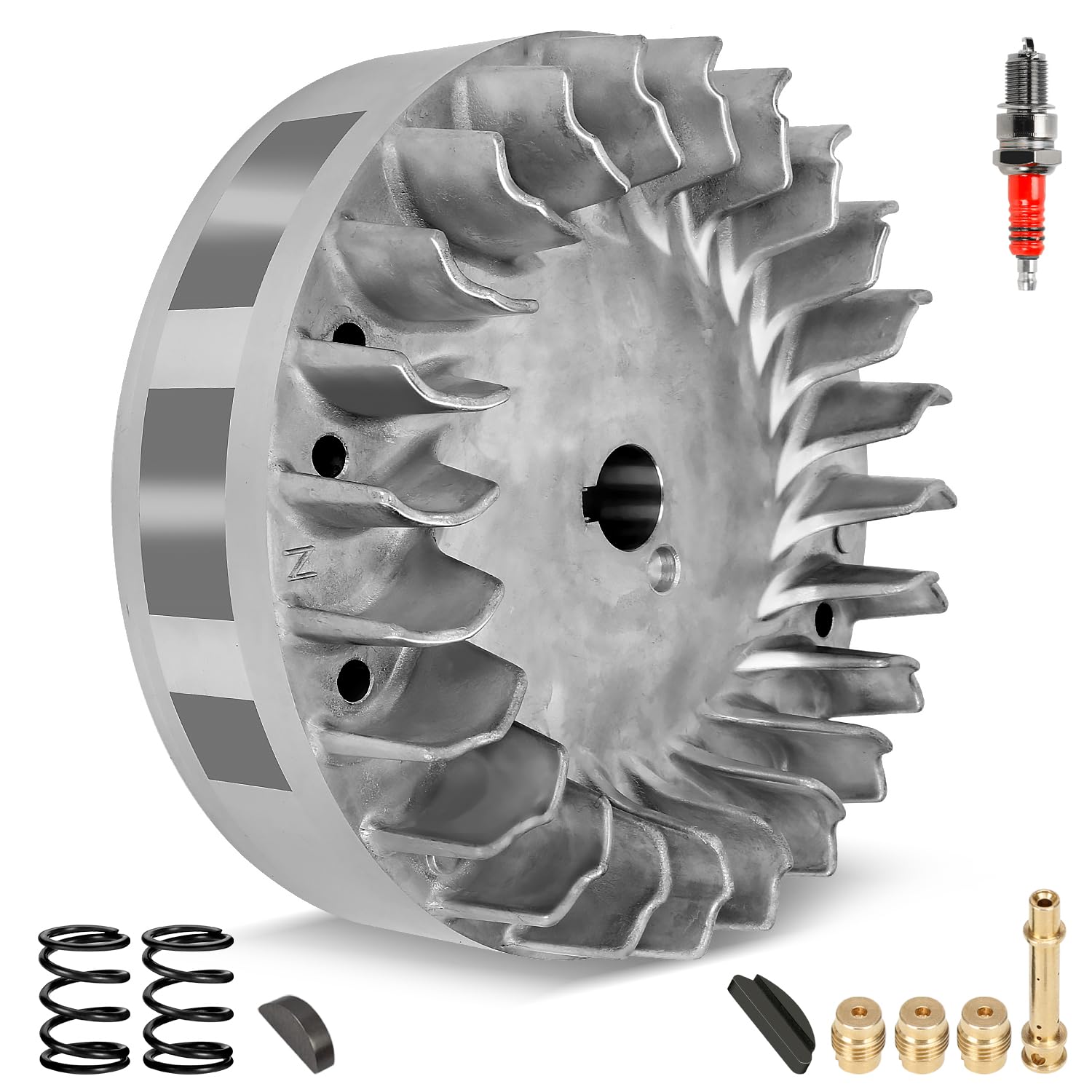 SHIQINHA aluminum 212 hemi flywheel closeup highlighting precision machining for reliability