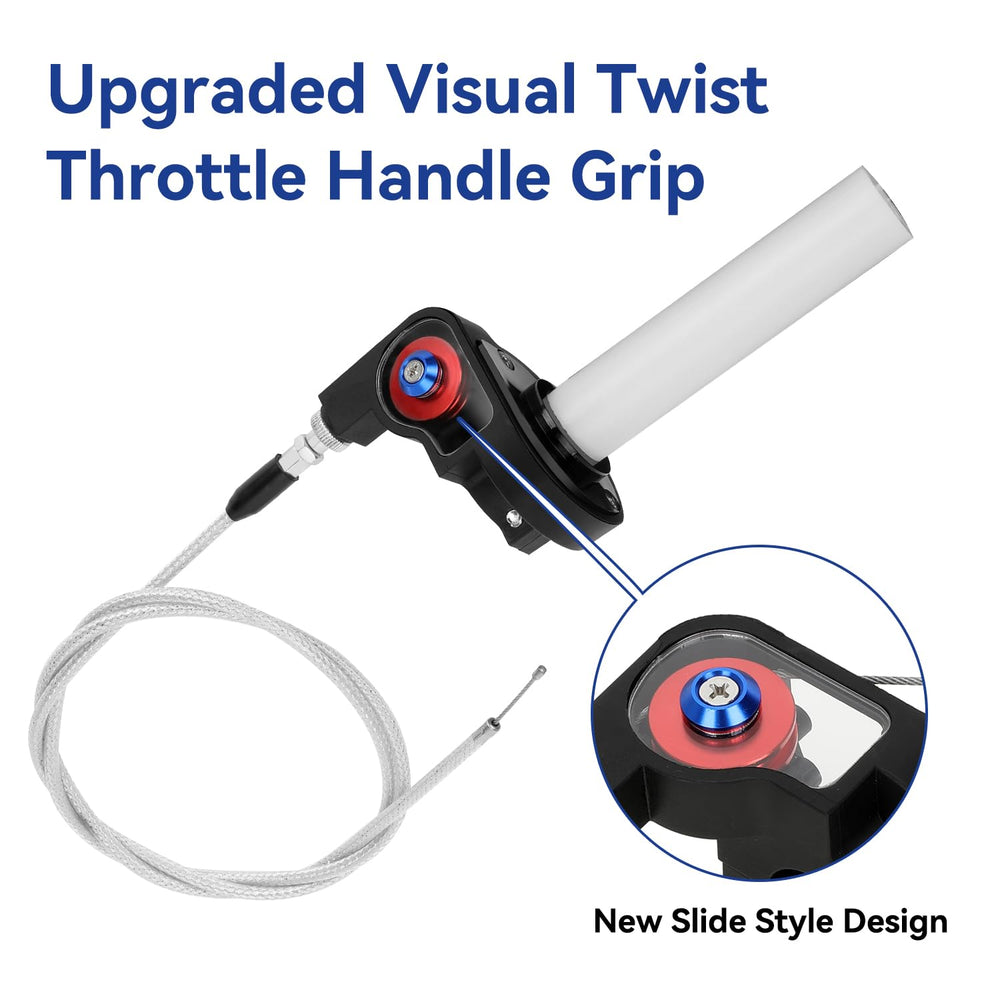 Shiqinha braided throttle cable adds durability against wear.