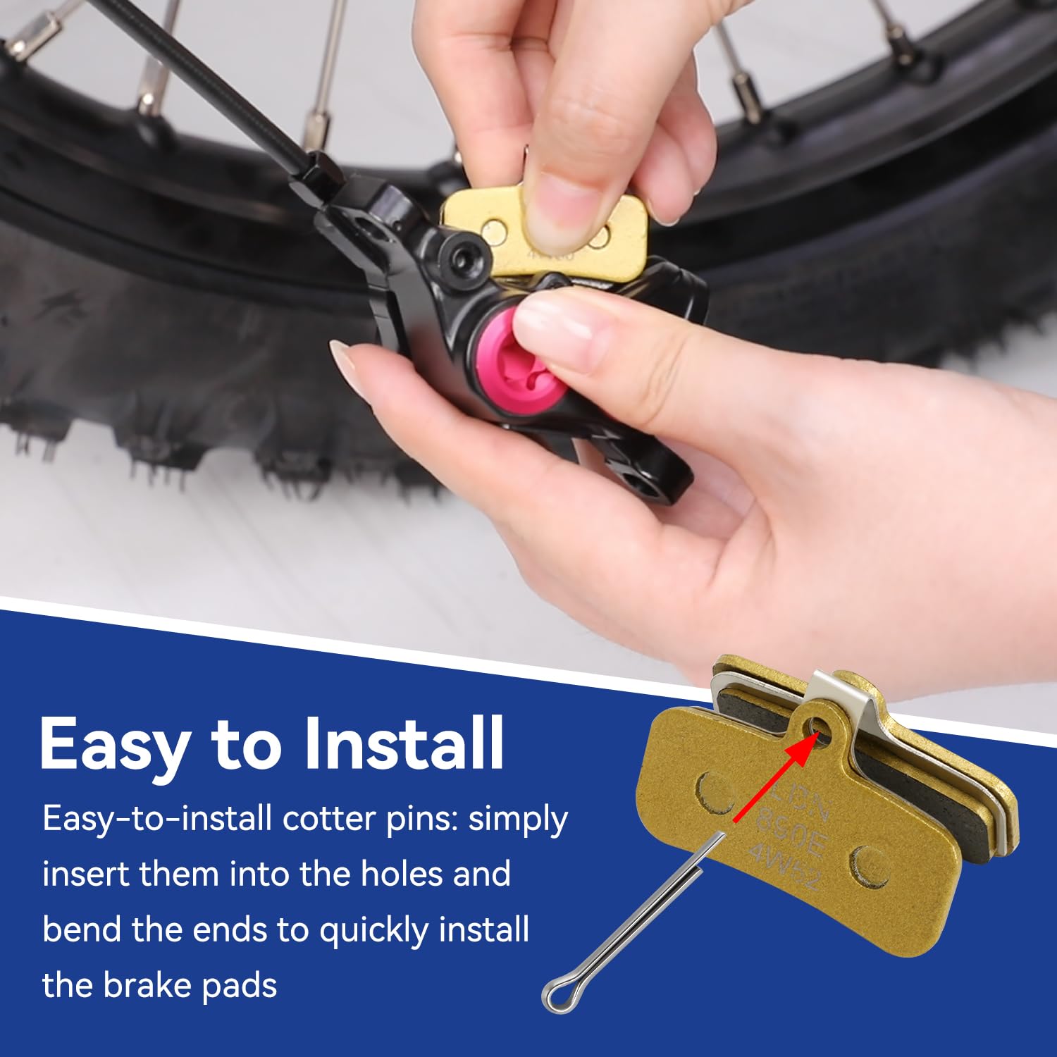 SHIQINHA brake pads installation guides with pins for quick replacement