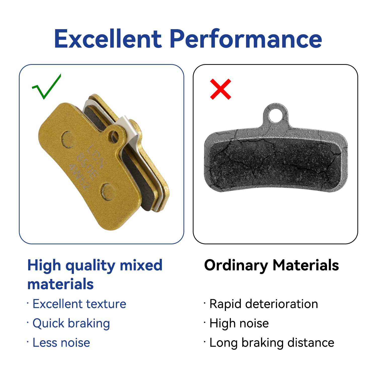 SHIQINHA included spring clip and cotter pins ensure secure pad fit