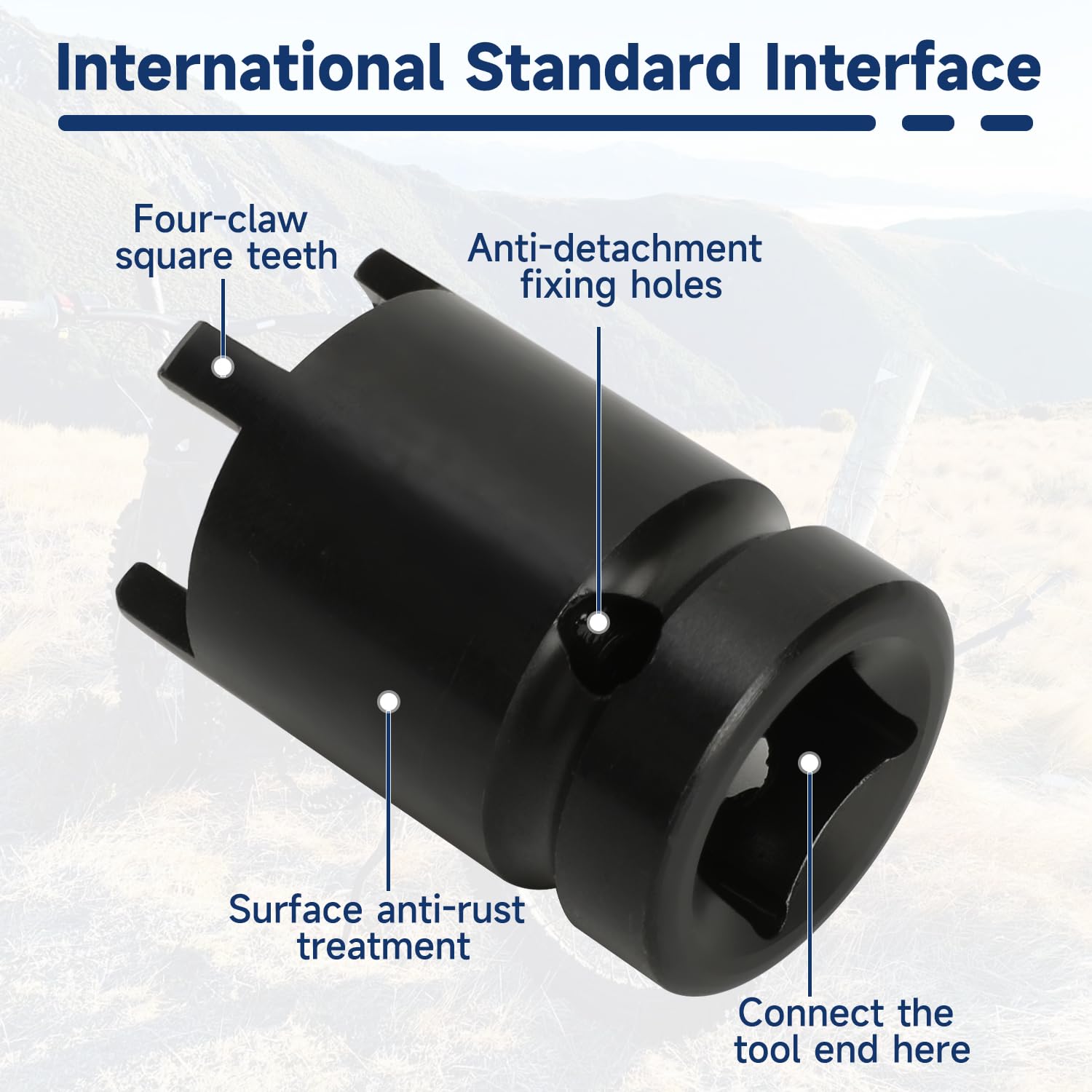 SHIQINHA center-axle socket for dirt bikes stays compact.