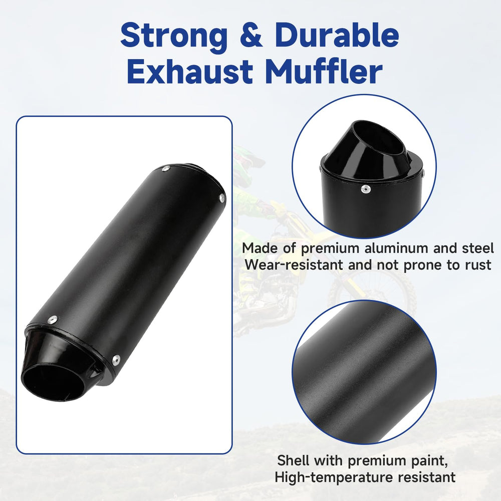 SHIQINHA durable metal body muffler designed to withstand rugged riding conditions.