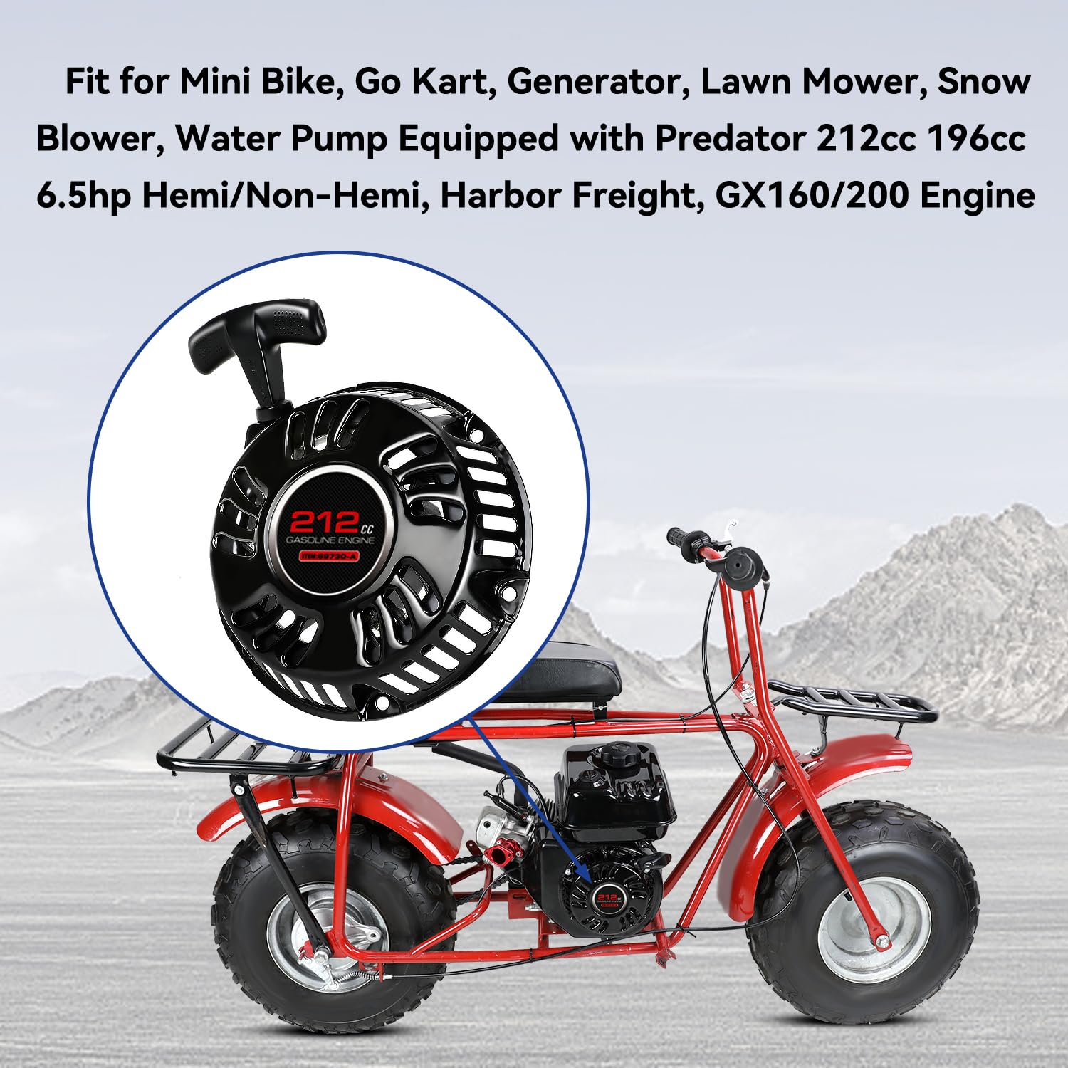 SHIQINHA engine compatibility label showing broad fit with Predator and GX engines.