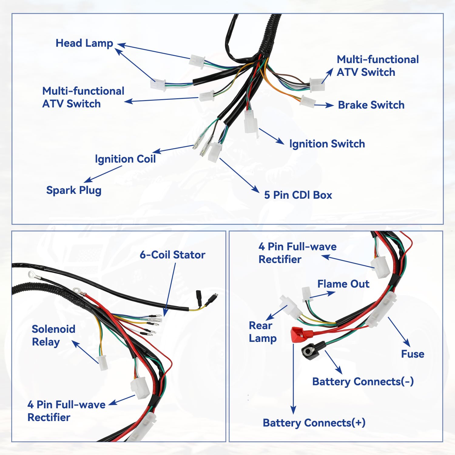 SHIQINHA full-wave voltage regulator rectifier delivers steady charging.