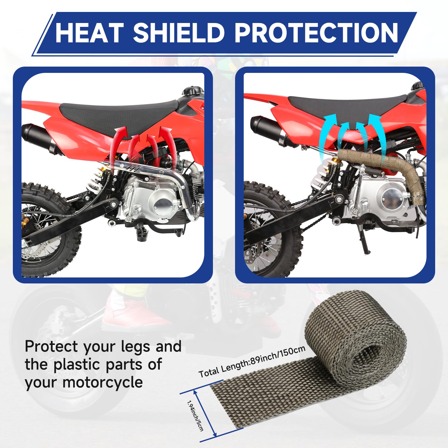 Shiqinha mini bike ATV exhaust fits various small four-wheelers