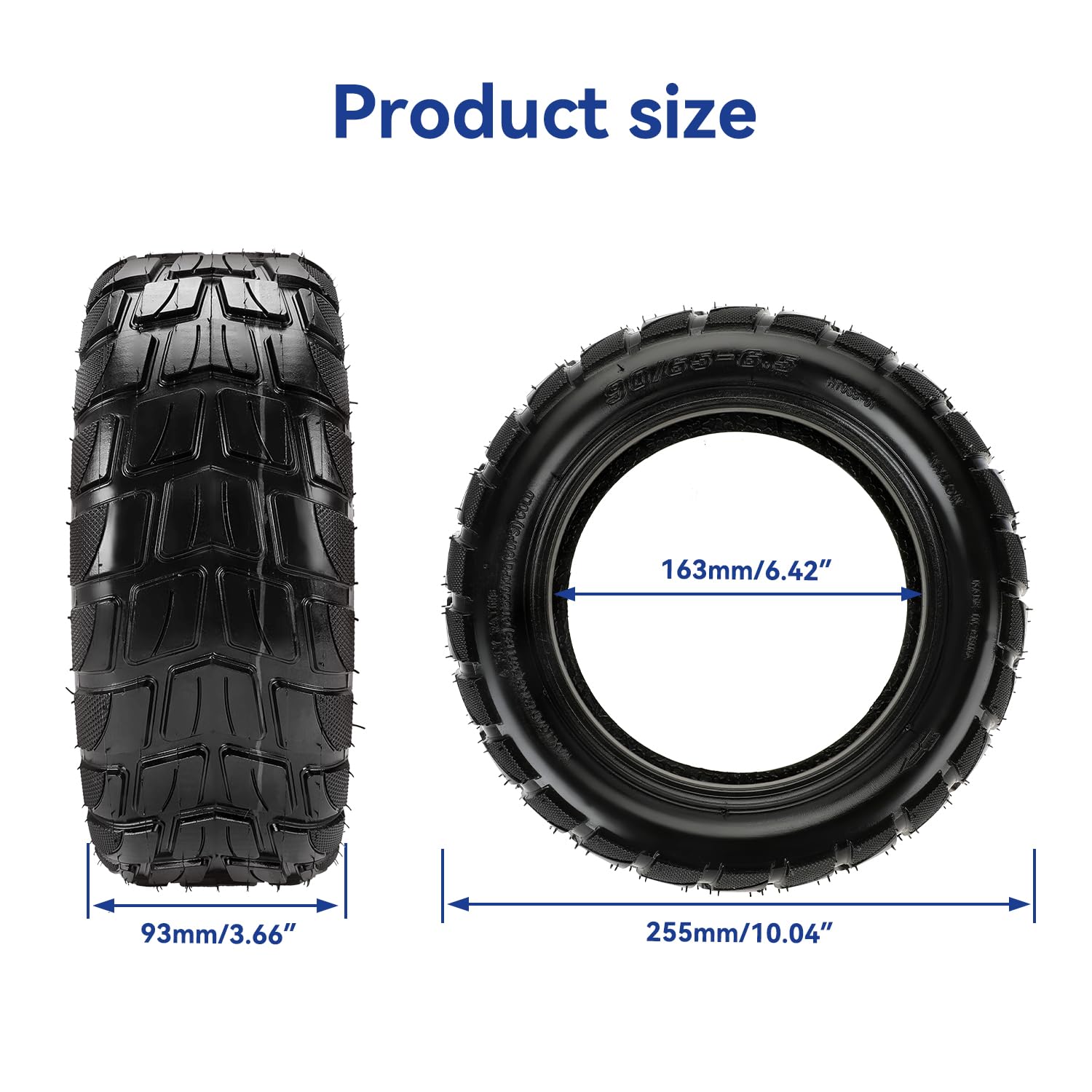 Red valve caps included with SHIQINHA tire set